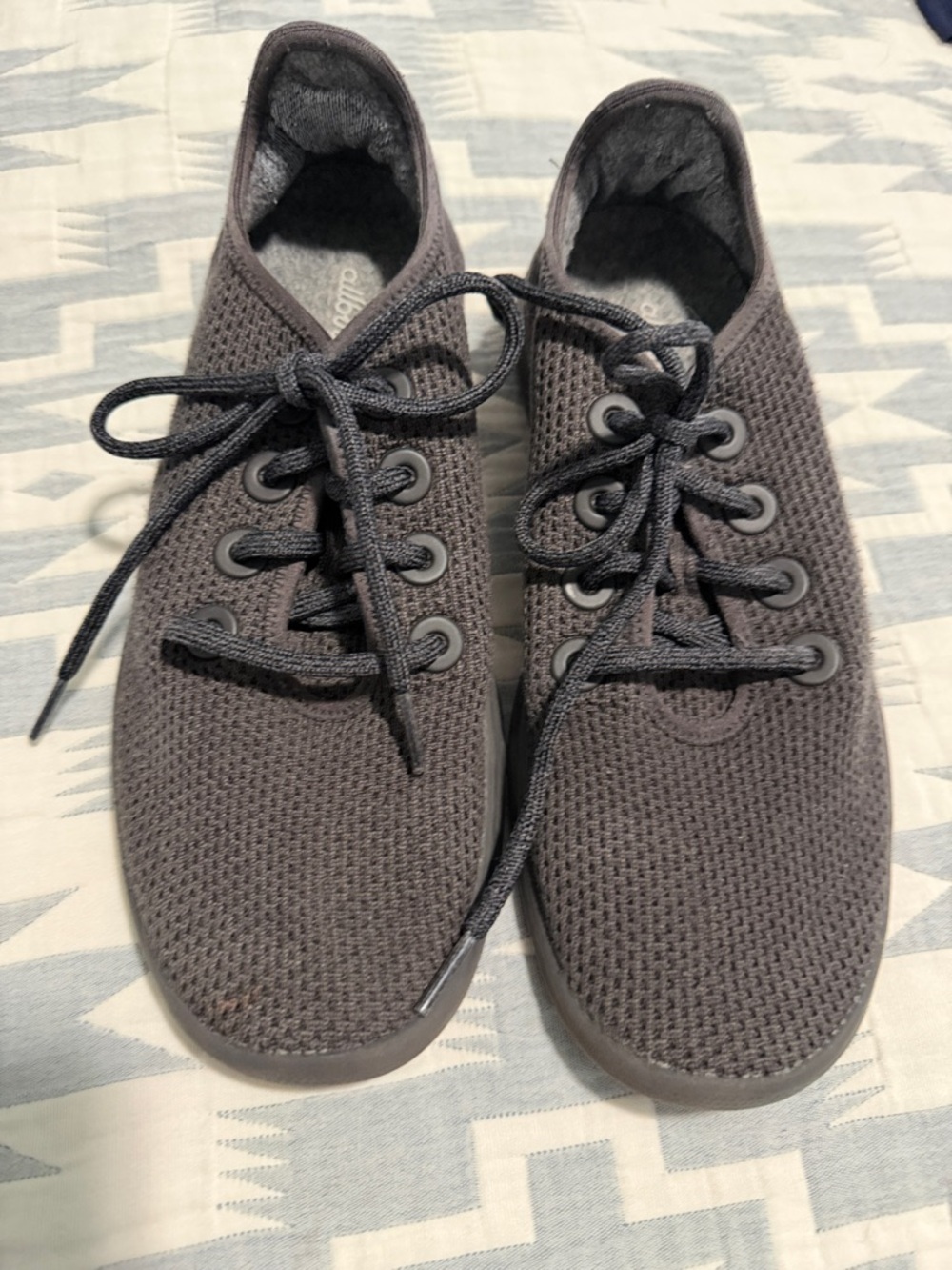 Women’s Allbirds Lace-Up Casual Sneakers - Charcoal Gray Sz. 9